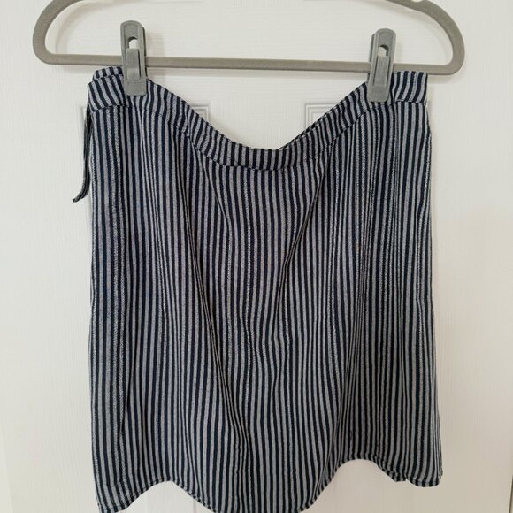 Striped Wrap Mini Skirt - Picture 4 of 5